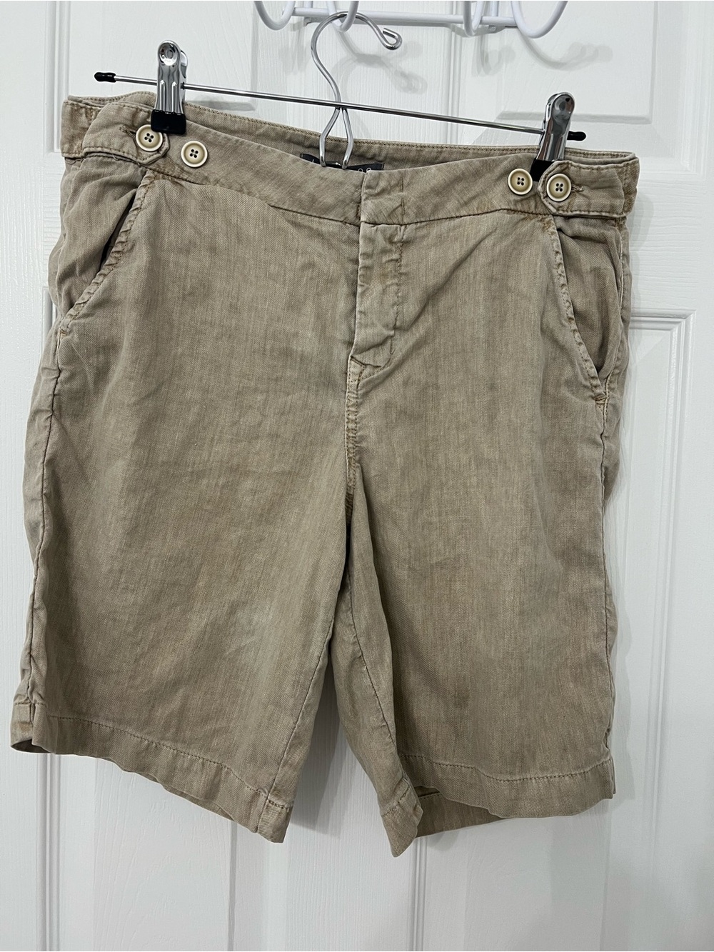 Level 99 Women’s Casual Linen-Blend Shorts in Khaki